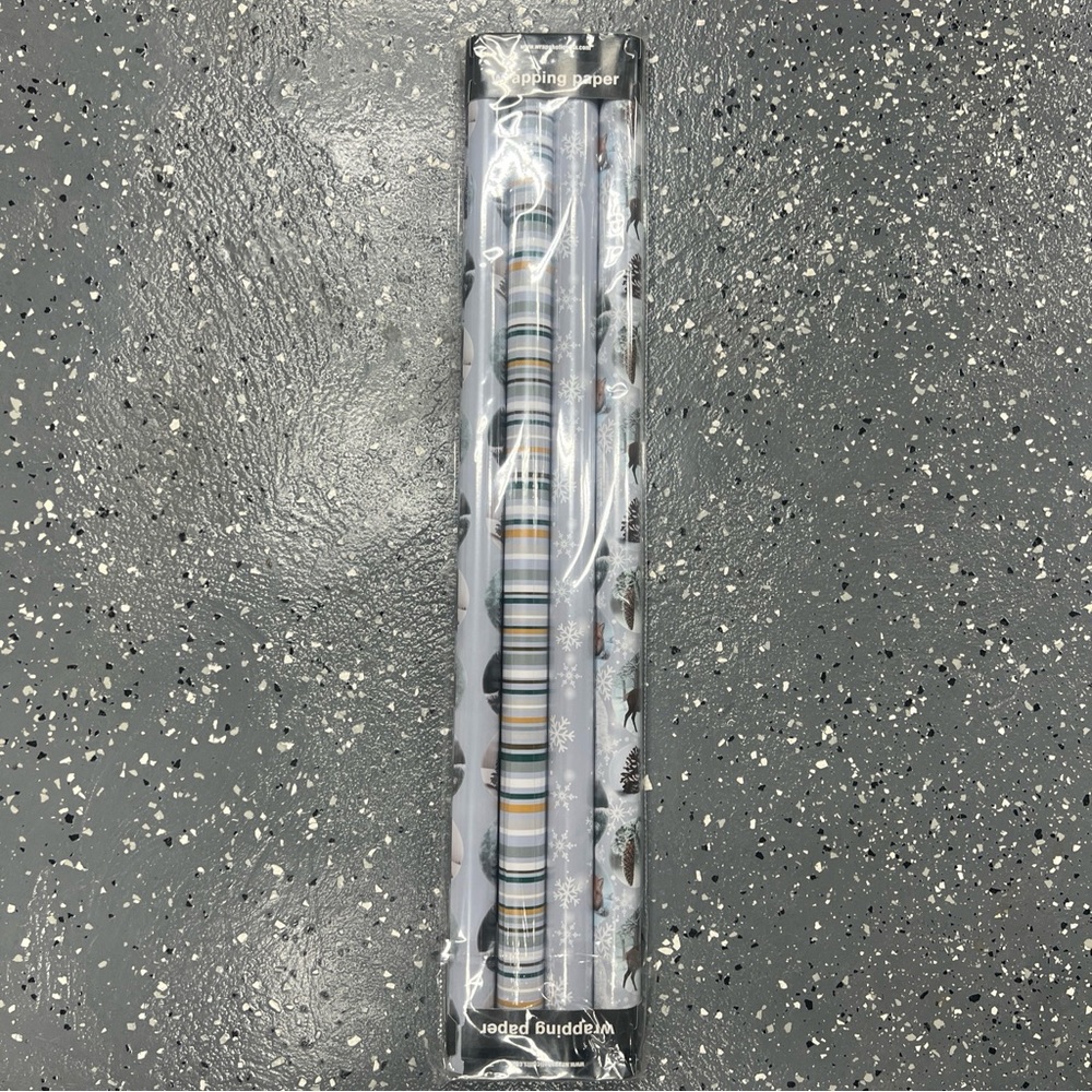 4 Pack Christmas Wrapping Paper Roll Holiday Party Gift Present Kraft 76cm X 3M